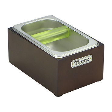 Stainless Steel Knockbox w/ wooden case (BC2406)