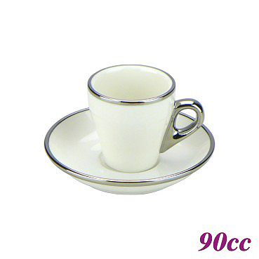 #17 Espresso Cup w/ Saucer - White (HG0842W)
