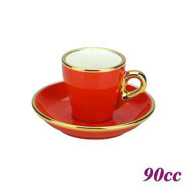 #17 Espresso Cup w/ Saucer - Red (HG0846R)