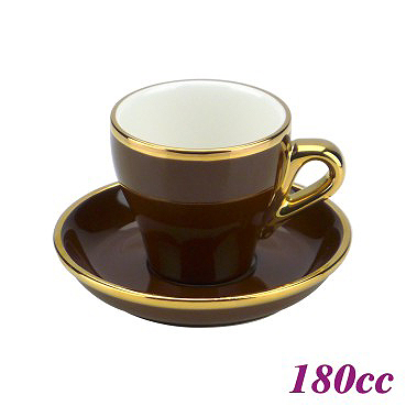 #14 Cappuccino Cup w/ Saucer - Brown (HG0847BR)