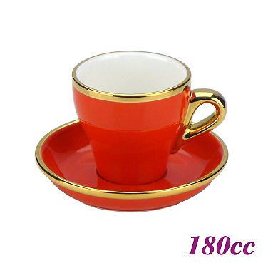 #14 Cappuccino Cup w/ Saucer - Red (HG0847R)