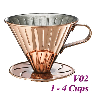 V02 Stainless Steel Coffee Dripper-Bronzed (HG5034BZ)