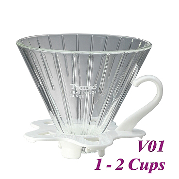 V01 Glass Coffee Dripper - White (HG5358W)