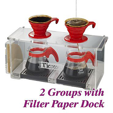 2 Groups Acrylic Drip Station w/ Paper dock (HK0094)