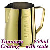 #1326 950cc Milk Pitcher w/ scale - Titanium Golden (HC7091)
