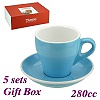 #19 Latte Cup w/ Saucer - Baby Blue (HG0853BB)