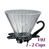 V01 Glass Coffee Dripper - Black (HG5358BK)